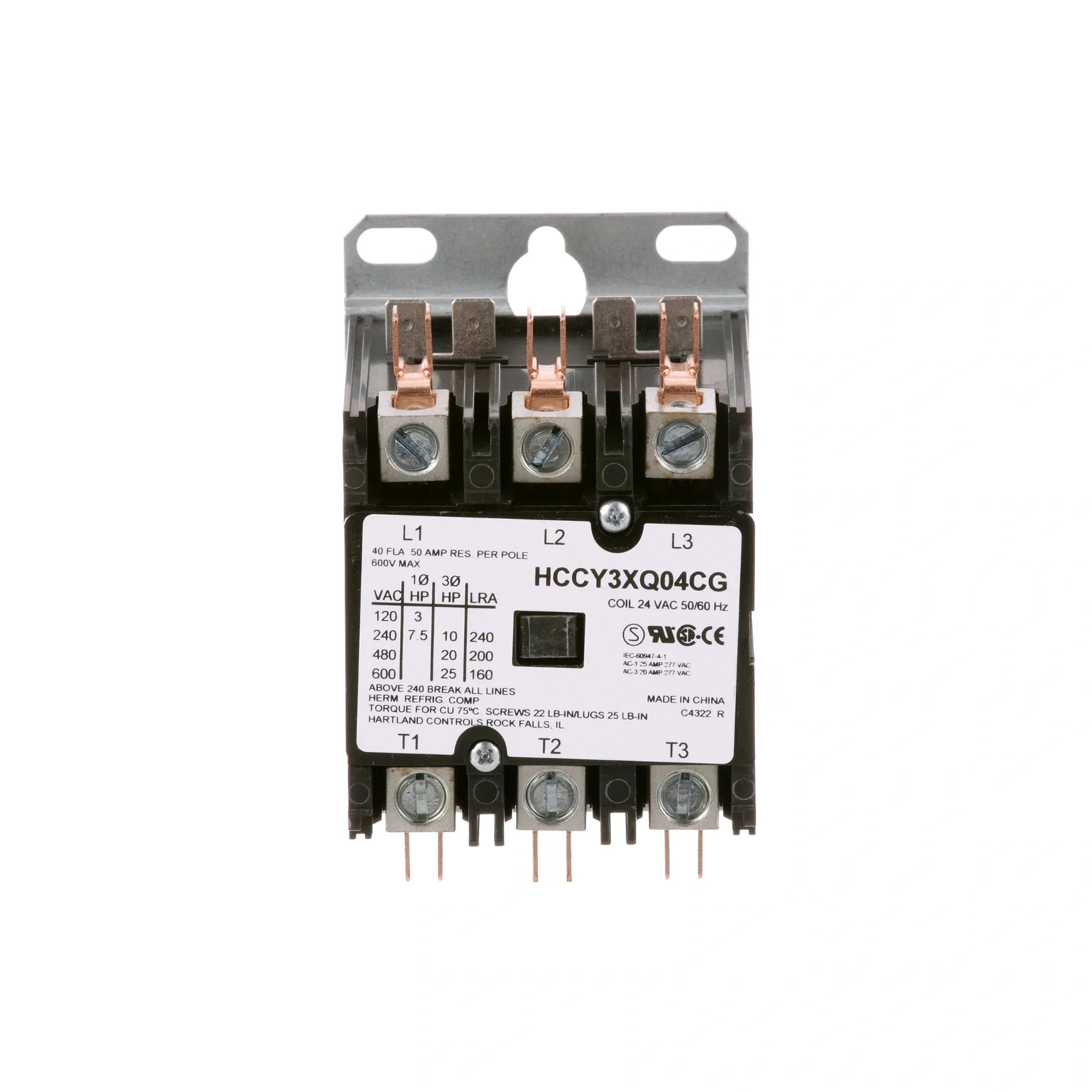 8072284 Frymaster - Contactor 3P 24V 40/50A Heavy Duty alternate view 1 8072284 Frymaster - Contactor 3P 24V 40/50A Heavy Duty alternate view 1